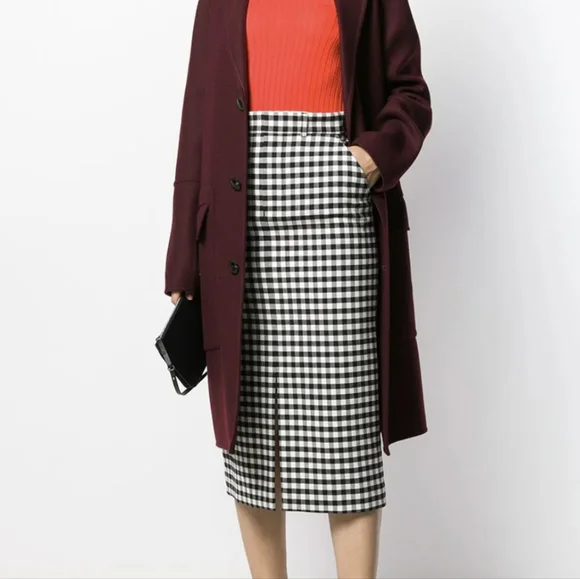 AMI PARIS Gingham Midi Skirt - Picture 12 of 12